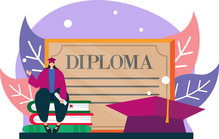 Diploma Graduate Student  Illustration
