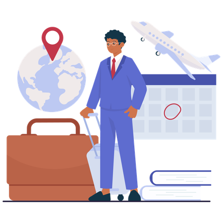 外交旅行計画  イラスト
