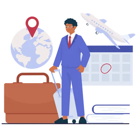 外交旅行計画  イラスト