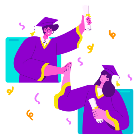 Diplôme en ligne  Illustration
