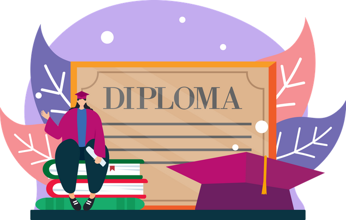 Étudiant diplômé  Illustration