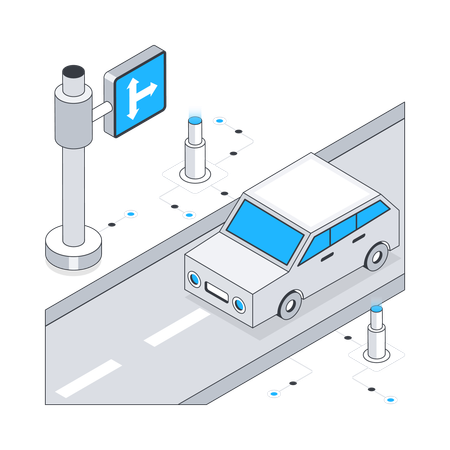 Direção de condução  Ilustração