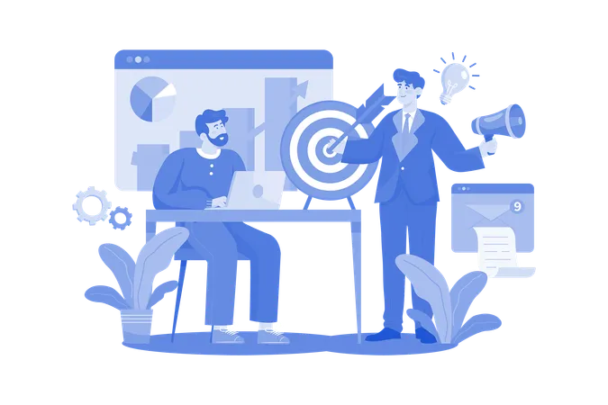 Directeur marketing  Illustration