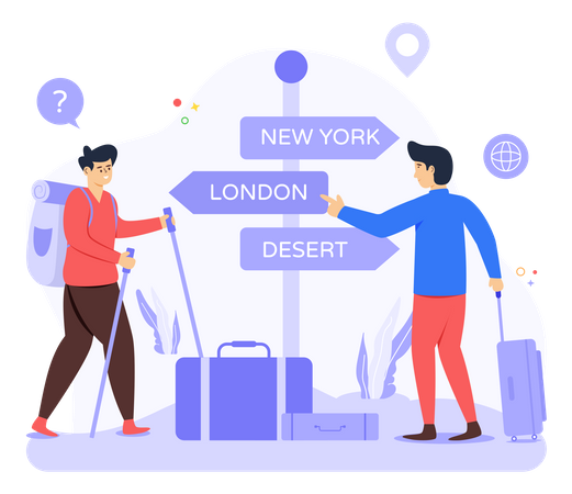 Direction du voyage  Illustration