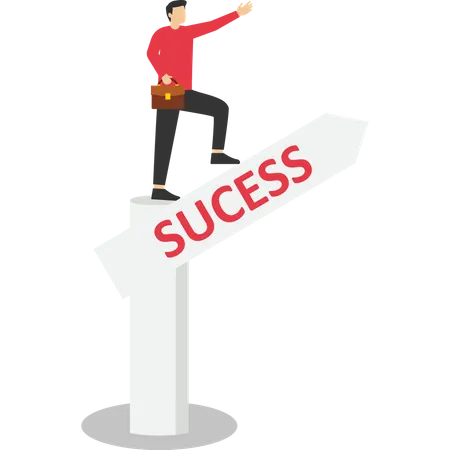 Direction for business success  Illustration