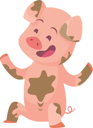 Dirty pig Illustration