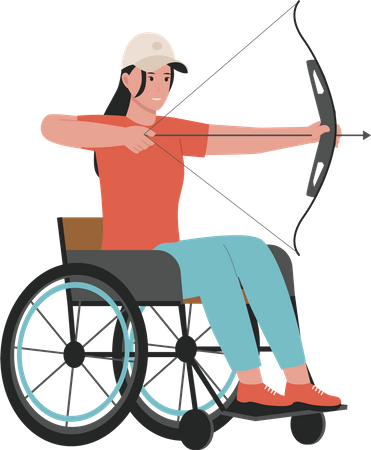 Disable female playing archery  Illustration