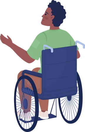 Disable student in wheelchair  Illustration