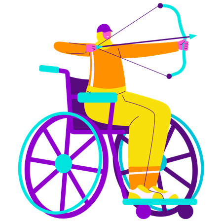 Disabled archery shooting target  Illustration