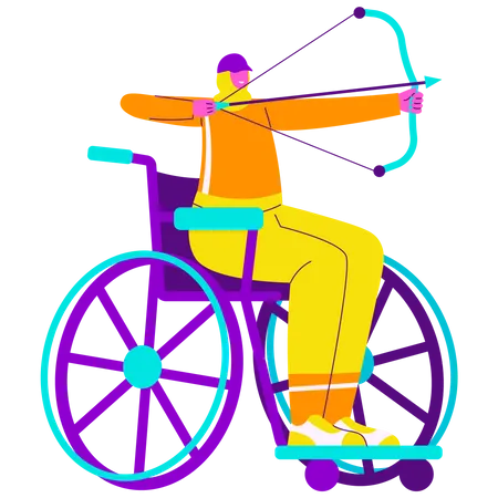 Disabled archery shooting target  Illustration