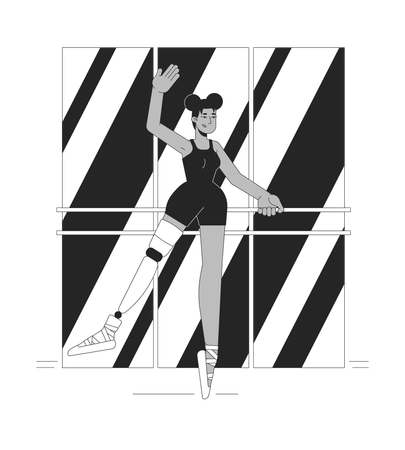 Disabled ballerina  Illustration