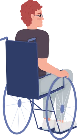 Disabled man  Illustration