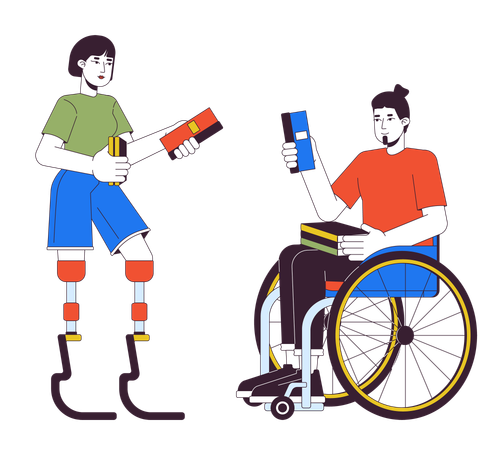 Disabled readers  Illustration