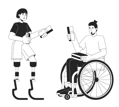 Disabled readers  Illustration