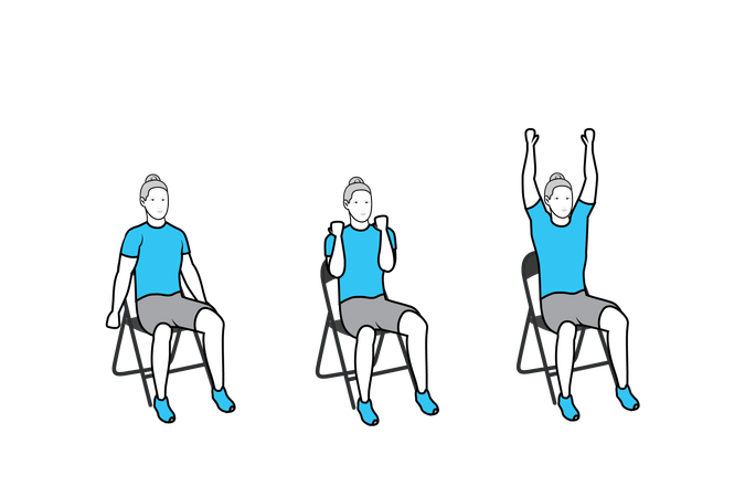 Disabled women doing exercise  Illustration