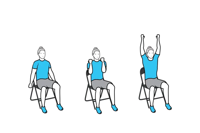 Disabled women doing exercise  Illustration