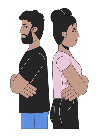 Disagreement in couple  Illustration