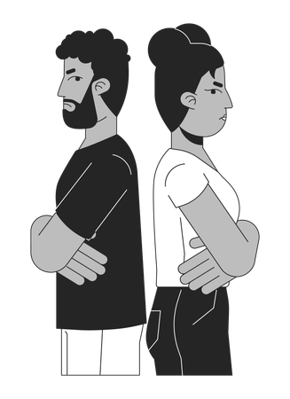 Disagreement in couple  Illustration