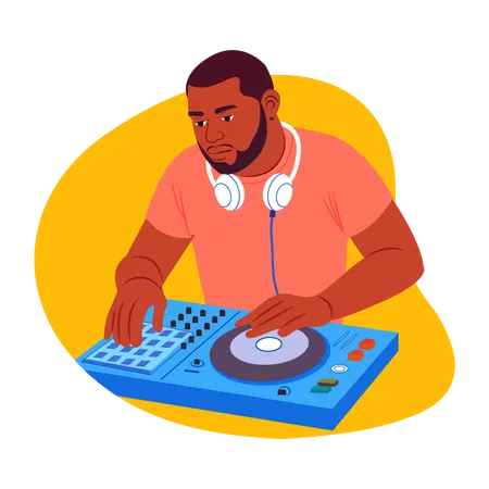 Disk jockey  Ilustración