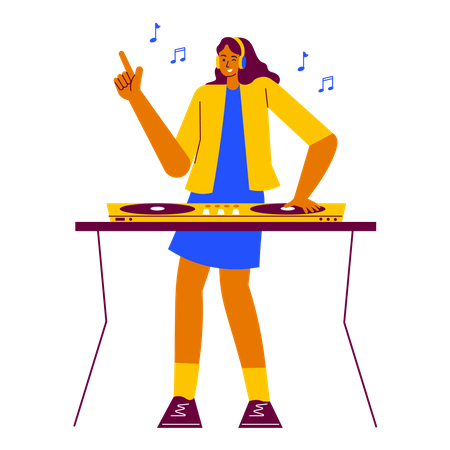 Disc jockey  Illustration