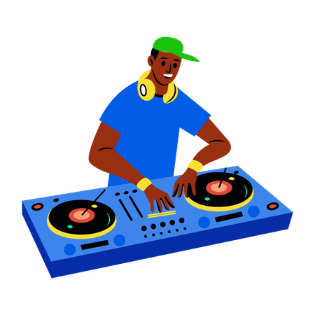 Disc Jockey  Illustration