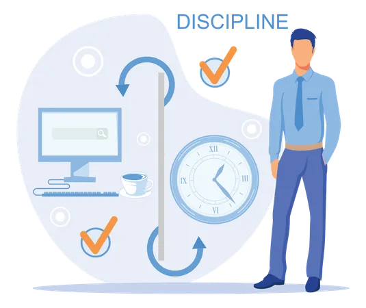 Disciplina no trabalho  Ilustração