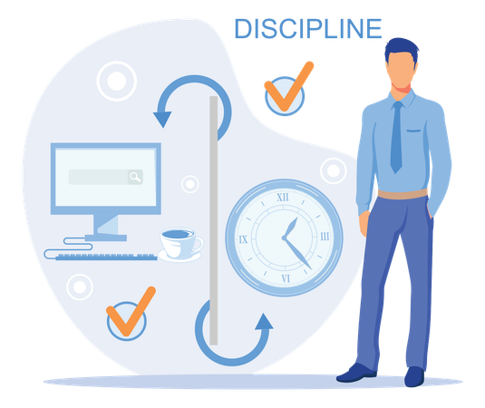 Discipline at work  イラスト