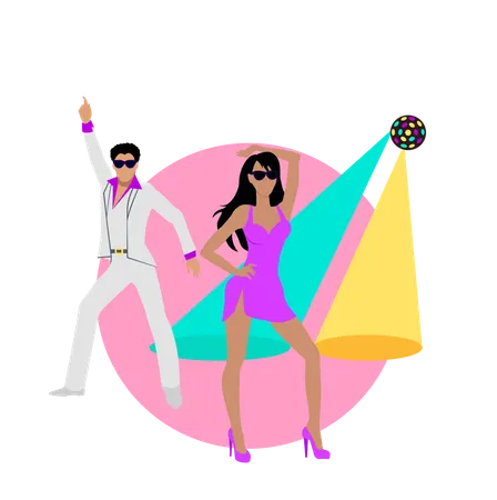 Disco and Electronic Dance Conceptual Banner  Illustration