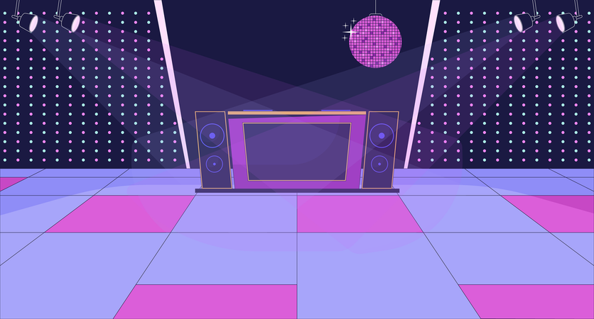 Disco club dance floor  Illustration