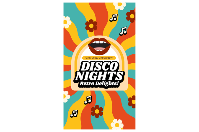 Disco Nights Retro Delights  Illustration