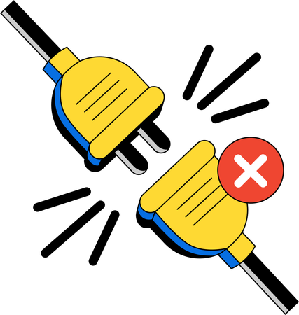Disconnected Plug  Illustration