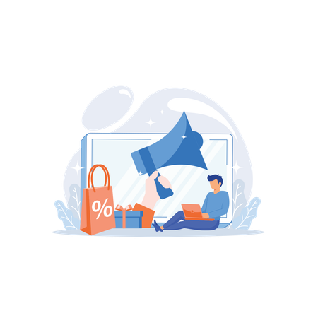 Discount advertising  Illustration