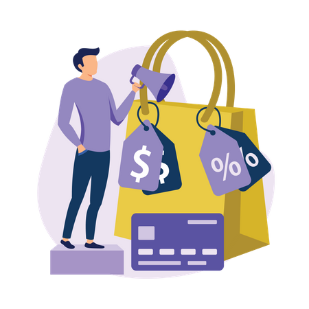 Discount and loyalty card  Illustration