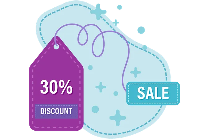 Discount label and price tag  Illustration
