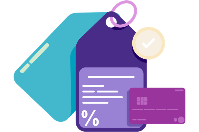 Discount label  Illustration