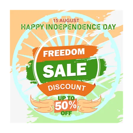 Discount offer to India Independence Day  Illustration