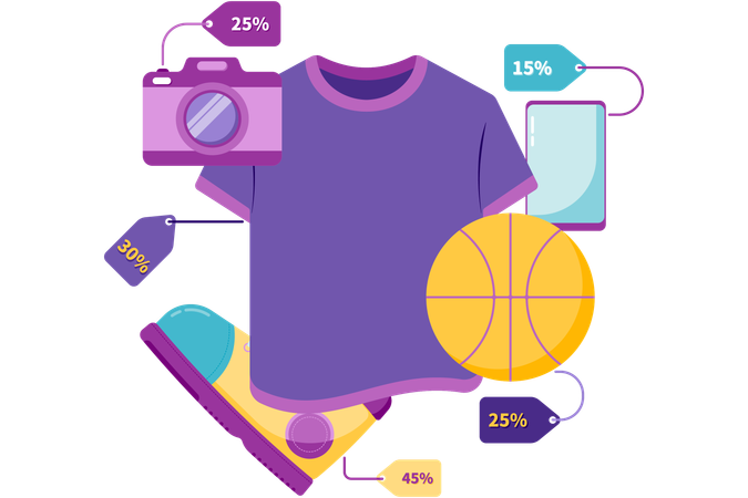 Discount on clothes  Illustration