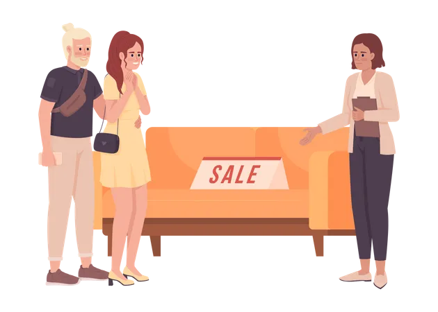 Discount on couch  Illustration