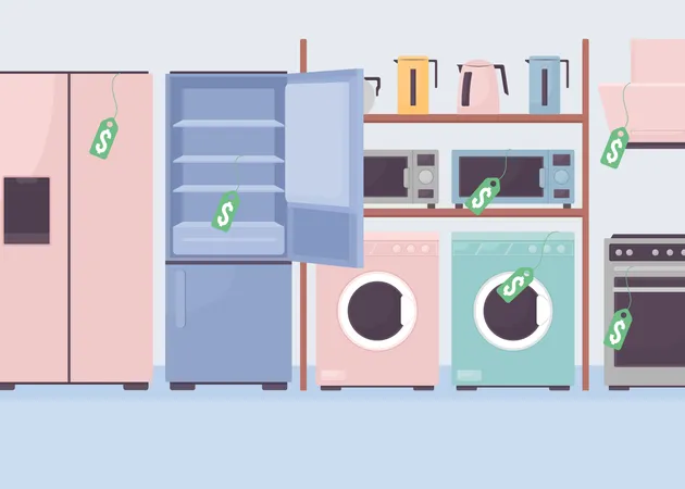 Discount on kitchen appliances Illustration
