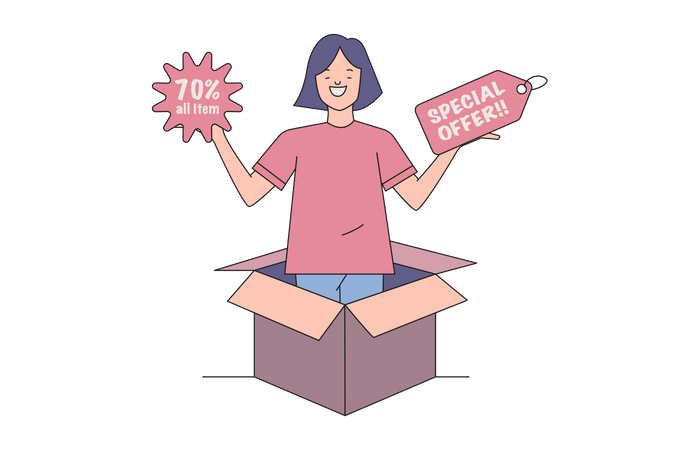 Discount Promotion Illustration