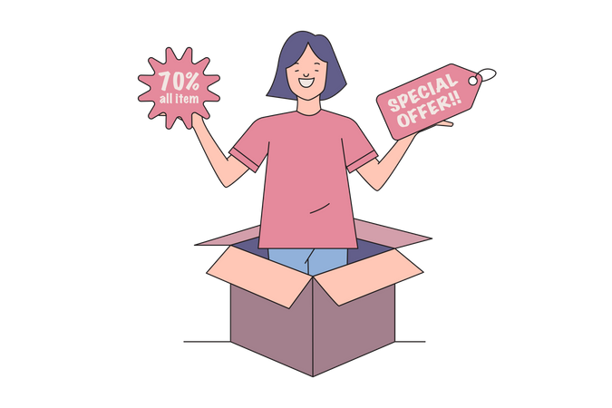 Discount Promotion  Illustration