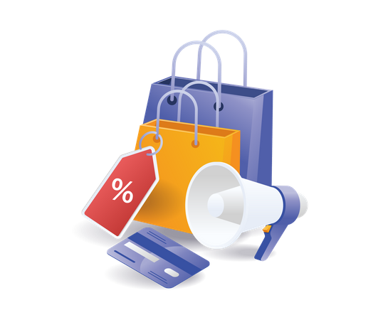 Discount shopping campaign  Illustration
