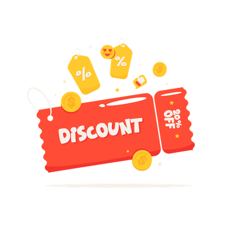 Discount Voucher for shopping  Illustration