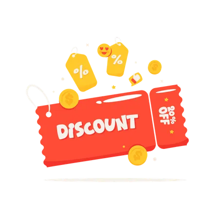 Discount Voucher for shopping  Illustration