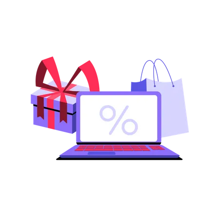 Discount with gifts Illustration