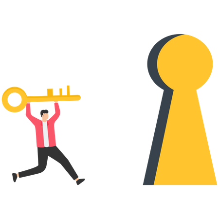 Discover key success  Illustration