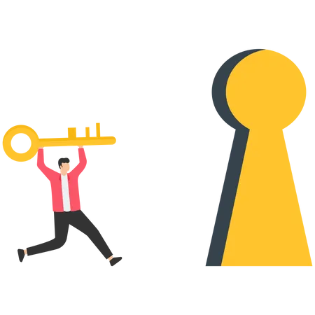 Discover key success  Illustration