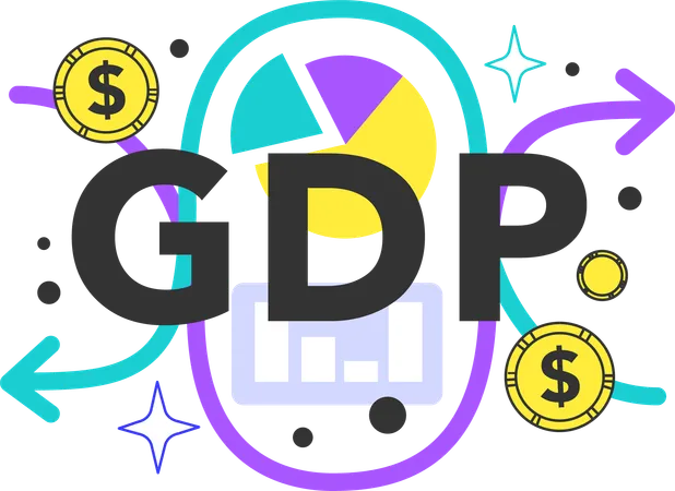 Discrepancy between the actual GDP and the potential one  Ilustração