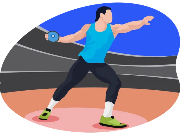 Discus Throw  Illustration