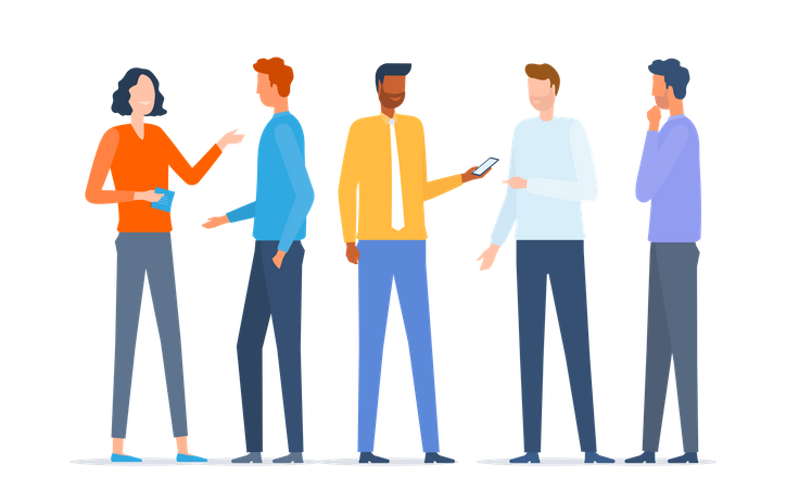 Discusión de negocios  Ilustración